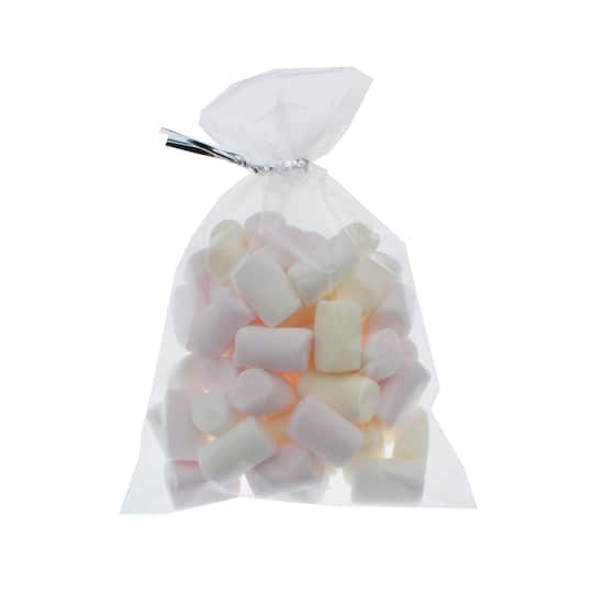 6" Clear Rectangle Treat Bags with Ties by Celebrate It®, 100ct.
